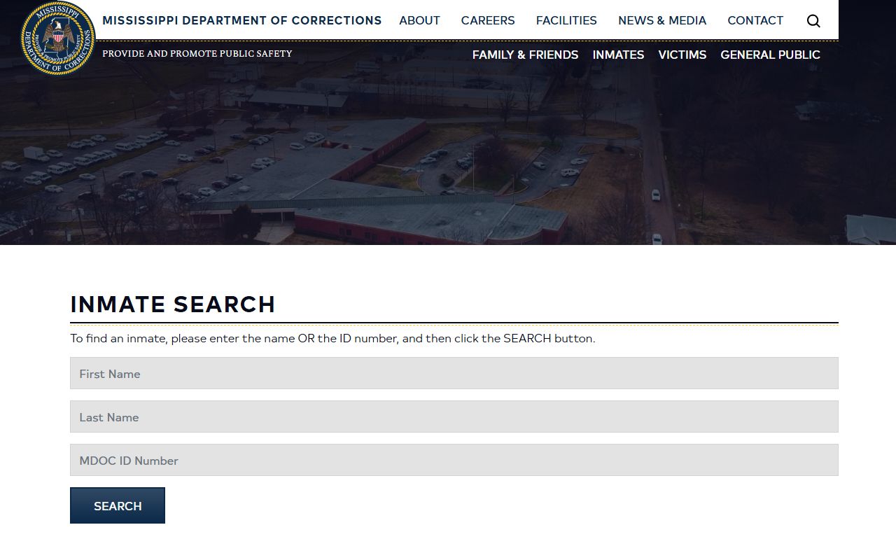 MDOC inmate search fields for Montgomery County state custody lookup